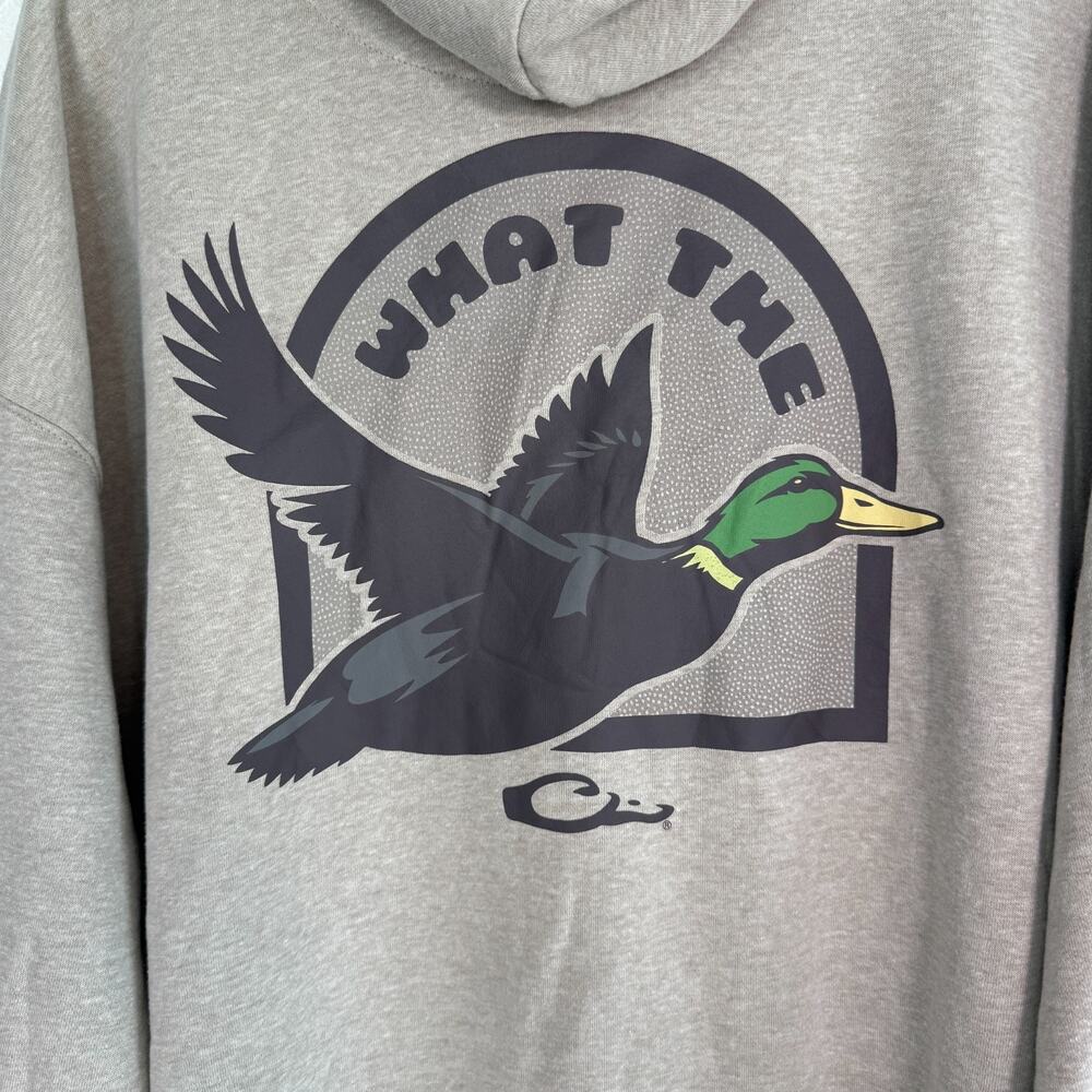 Drake Waterfowl Hoodie Men 2XL What The Duck Graphic Soft Sweater Hunter XXL NEW - Picture 7 of 9